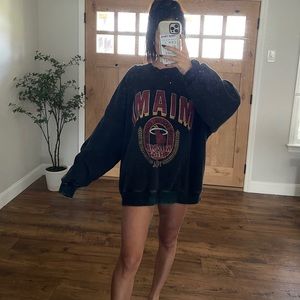 Abercrombie u0026 Fitch | Tops | Abercrombie Miami Heat Oversized Crewneck |  Poshmark